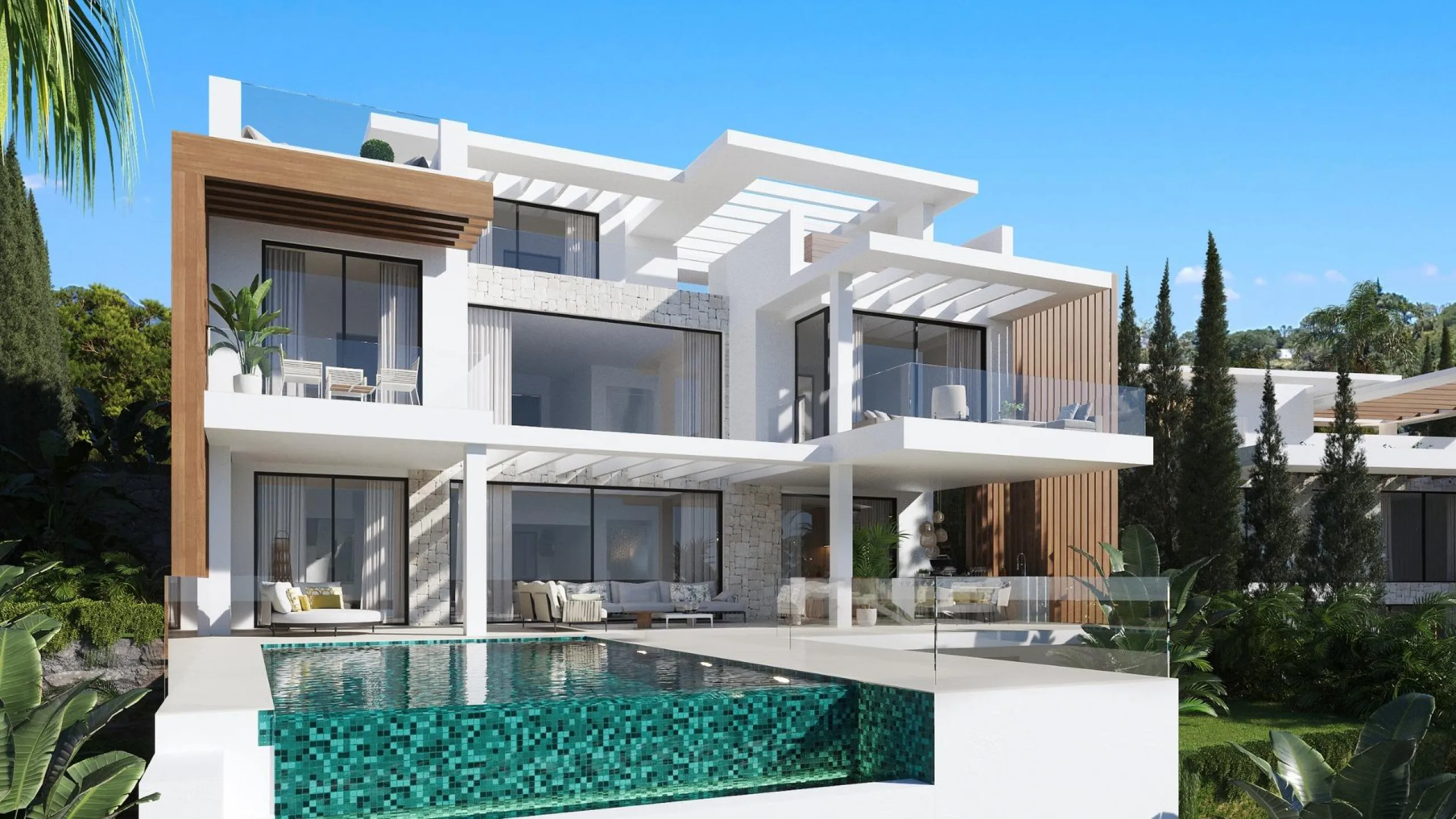 NEW BUILD LUXURY VILLA NEAR ESTEPONA& & Located in a picturesque and coveted setting amidst nature's splendour, Luxury Villas comprises a collection of 12 ophisticated and exclusive villas boasting contemporary aesthetics.& Nestled amongst the tr