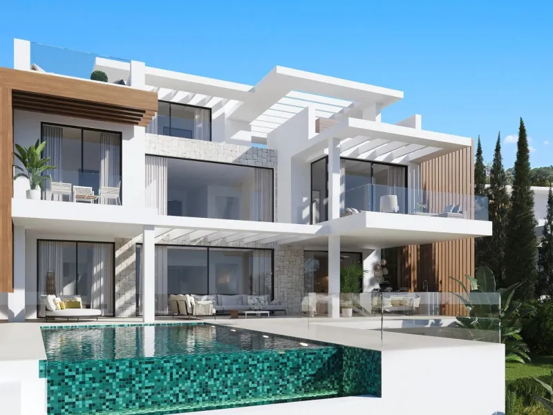 NEW BUILD LUXURY VILLA NEAR ESTEPONA& & Located in a picturesque and coveted setting amidst nature's splendour, Luxury Villas comprises a collection of 12 ophisticated and exclusive villas boasting contemporary aesthetics.& Nestled amongst the tr