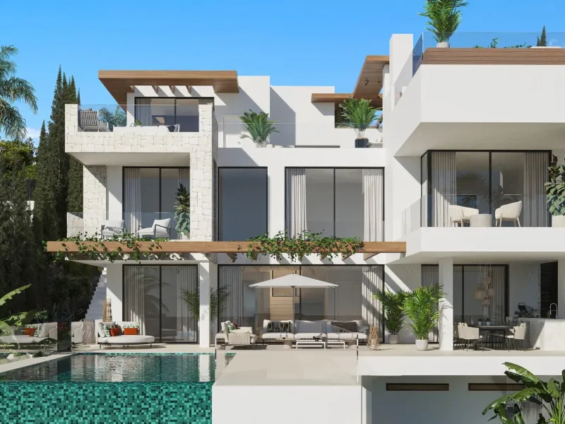 NEW BUILD LUXURY VILLA NEAR ESTEPONA& & Located in a picturesque and coveted setting amidst nature's splendour, Luxury Villas comprises a collection of 12 ophisticated and exclusive villas boasting contemporary aesthetics.& Nestled amongst the tr