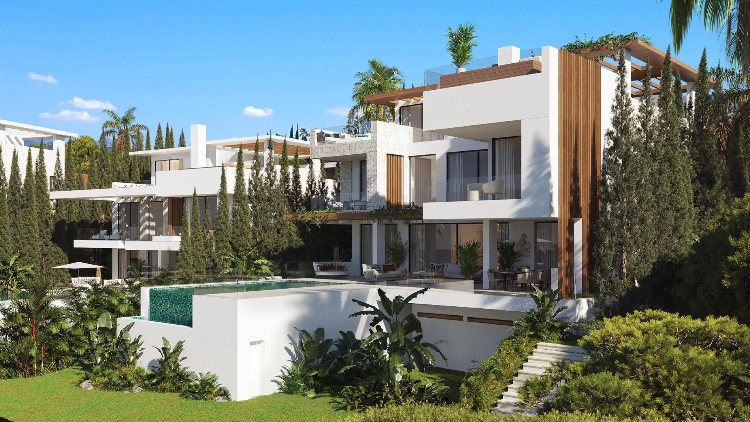 NEW BUILD LUXURY VILLA NEAR ESTEPONA& & Located in a picturesque and coveted setting amidst nature's splendour, Luxury Villas comprises a collection of 12 ophisticated and exclusive villas boasting contemporary aesthetics.& Nestled amongst the tr