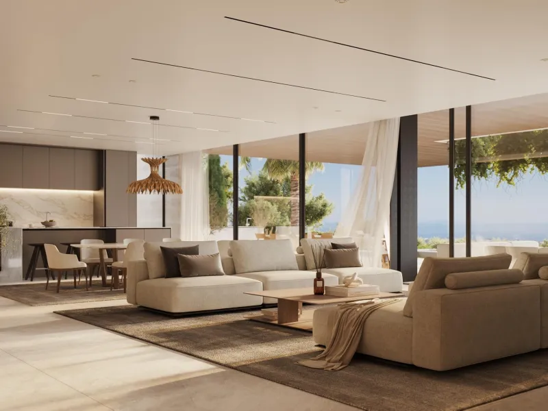 LUXURY NEW BUILD VILLAS WITH SEA VIEW IN BENAHAVIS& & Residential is the perfect symbiosis of luxury and sustainability. The project has been greatly influenced by the constant dialogue with nature in order to mimic it without altering its condition