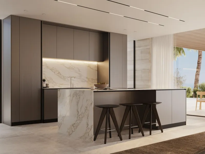 LUXURY NEW BUILD VILLAS WITH SEA VIEW IN BENAHAVIS& & Residential is the perfect symbiosis of luxury and sustainability. The project has been greatly influenced by the constant dialogue with nature in order to mimic it without altering its condition