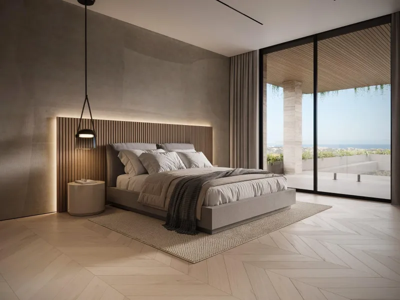 LUXURY NEW BUILD VILLAS WITH SEA VIEW IN BENAHAVIS& & Residential is the perfect symbiosis of luxury and sustainability. The project has been greatly influenced by the constant dialogue with nature in order to mimic it without altering its condition