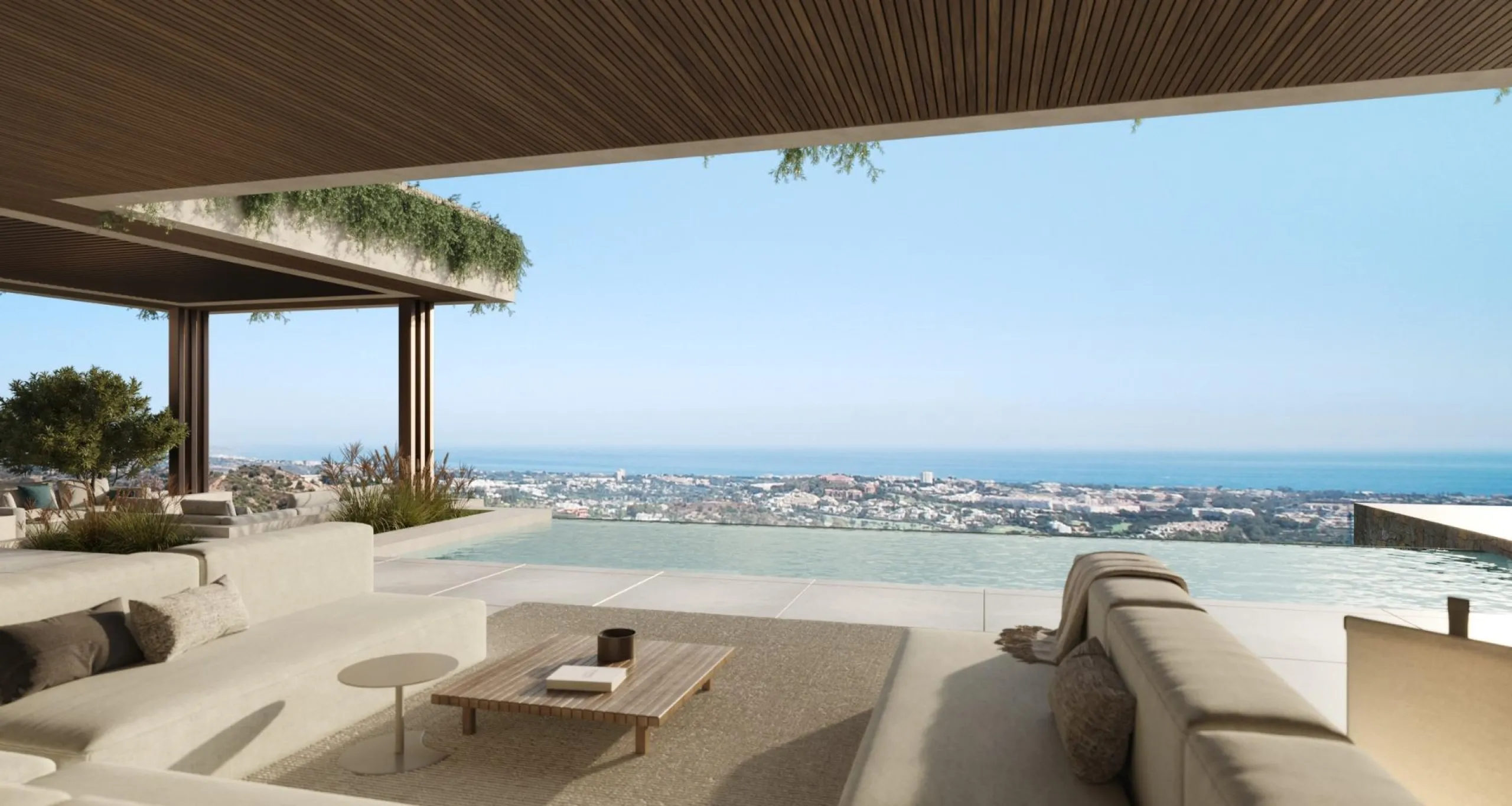 LUXURY NEW BUILD VILLAS WITH SEA VIEW IN BENAHAVIS& & Residential is the perfect symbiosis of luxury and sustainability. The project has been greatly influenced by the constant dialogue with nature in order to mimic it without altering its condition