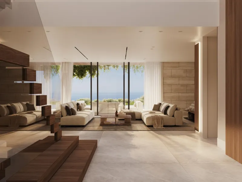 LUXURY NEW BUILD VILLAS WITH SEA VIEW IN BENAHAVIS& & Residential is the perfect symbiosis of luxury and sustainability. The project has been greatly influenced by the constant dialogue with nature in order to mimic it without altering its condition