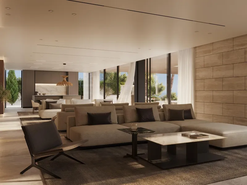 LUXURY NEW BUILD VILLAS WITH SEA VIEW IN BENAHAVIS& & Residential is the perfect symbiosis of luxury and sustainability. The project has been greatly influenced by the constant dialogue with nature in order to mimic it without altering its condition