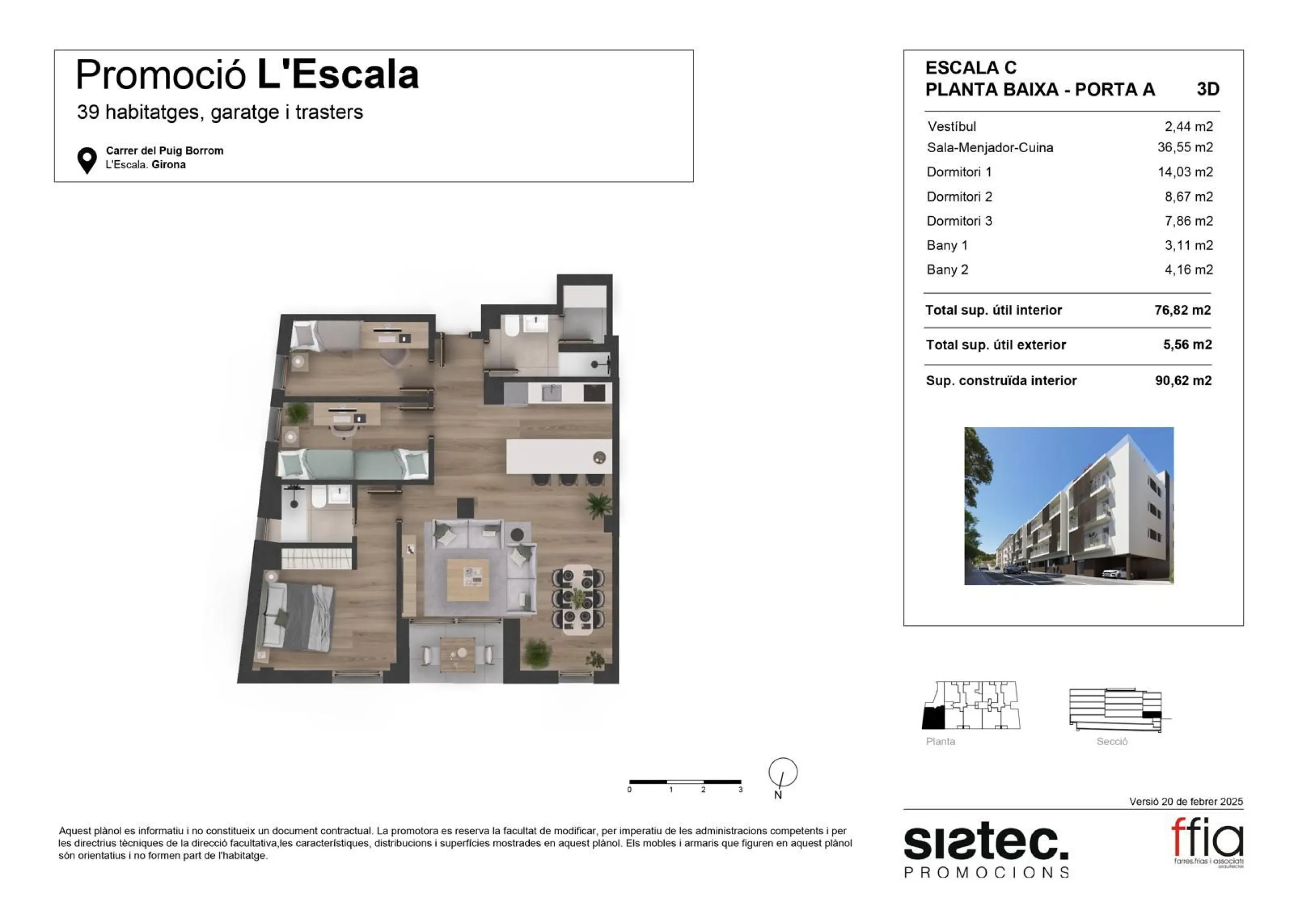 Obra nueva en la Escala , Gerona