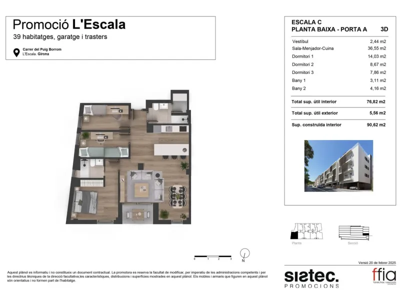 Obra nueva en la Escala , Gerona