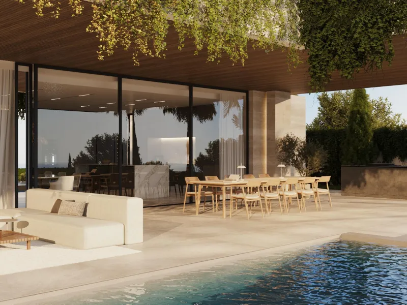 LUXURY NEW BUILD VILLAS WITH SEA VIEW IN BENAHAVIS& & Residential is the perfect symbiosis of luxury and sustainability. The project has been greatly influenced by the constant dialogue with nature in order to mimic it without altering its condition