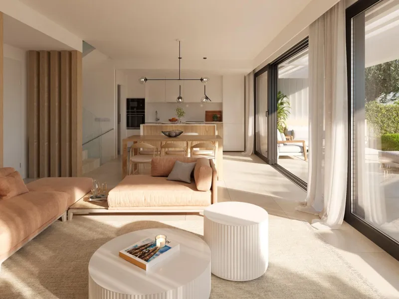 NEW BUILD SEMI-DETACHED VILLAS NEAR ESTEPONA& & New Build exclusive residential complex consisting of 50 contemporary style semi-detached villas comprising of a large living room, open plan fitted kitchen equipped with top brand appliances, 3 bedroo