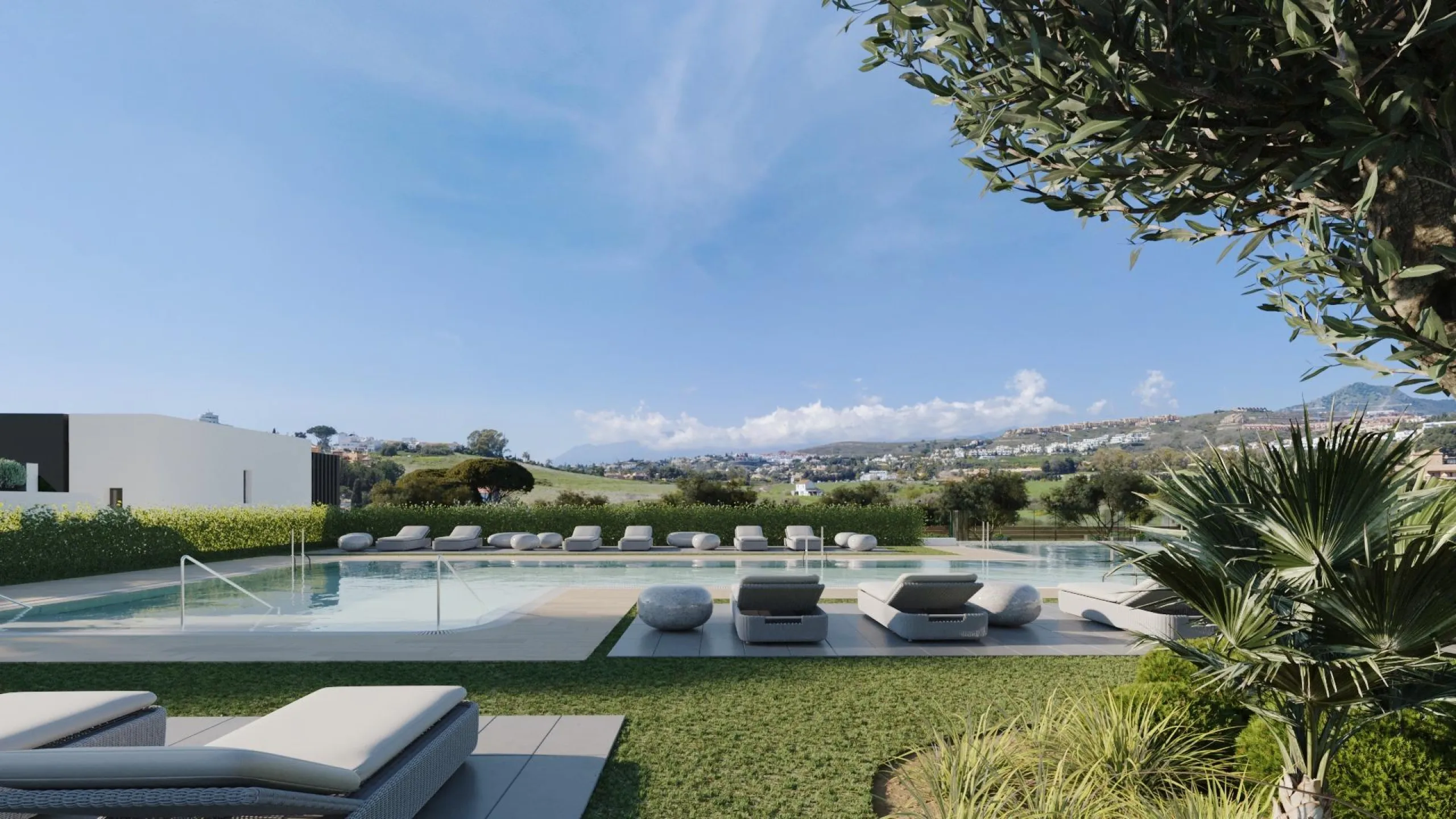 NEW BUILD SEMI-DETACHED VILLAS NEAR ESTEPONA& & New Build exclusive residential complex consisting of 50 contemporary style semi-detached villas comprising of a large living room, open plan fitted kitchen equipped with top brand appliances, 3 bedroo