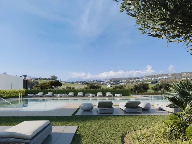 NEW BUILD SEMI-DETACHED VILLAS NEAR ESTEPONA& & New Build exclusive residential complex consisting of 50 contemporary style semi-detached villas comprising of a large living room, open plan fitted kitchen equipped with top brand appliances, 3 bedroo