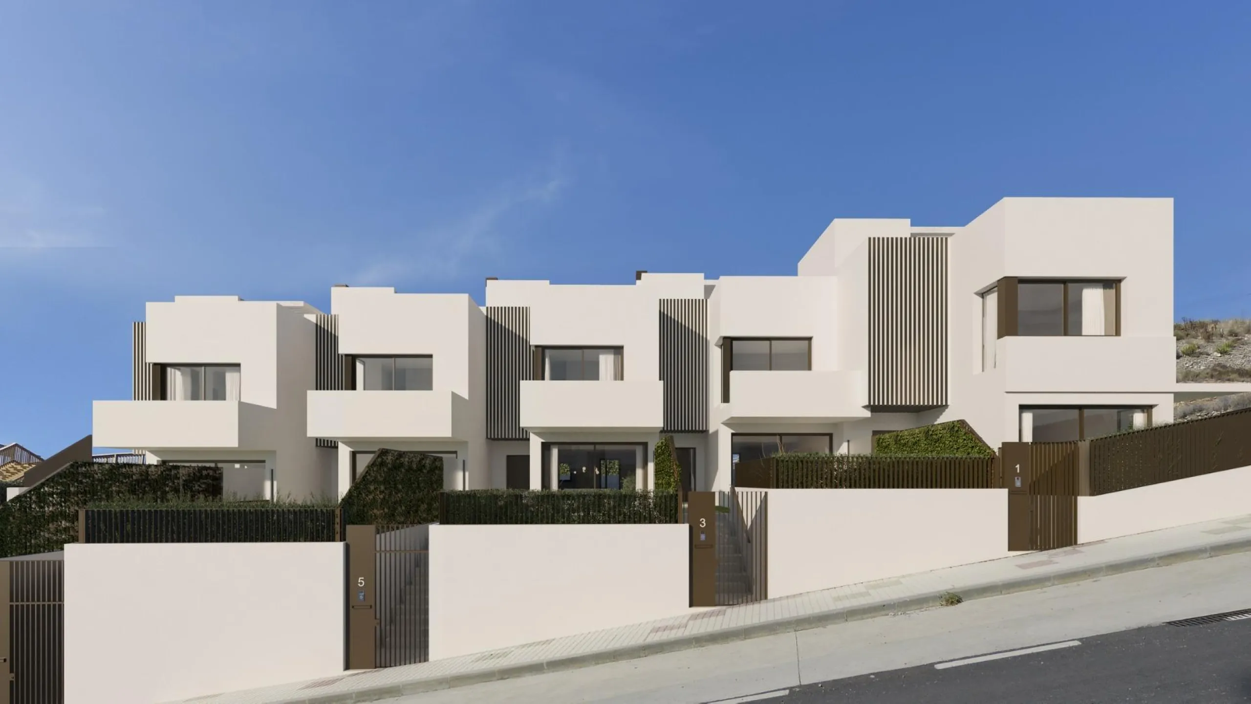 NEW BUILD TOWNHOUSES NEAR MALAGA& & New Build residential complex is located in Rincón de la Victoria, to the east of Málaga city. & & Its beautiful beaches, its proximity to all kinds of services and its incomparable landscapes make this muni