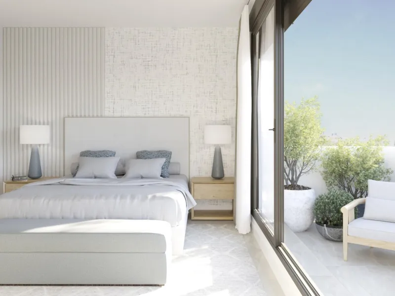NEW BUILD TOWNHOUSES NEAR MALAGA& & New Build residential complex is located in Rincón de la Victoria, to the east of Málaga city. & & Its beautiful beaches, its proximity to all kinds of services and its incomparable landscapes make this muni