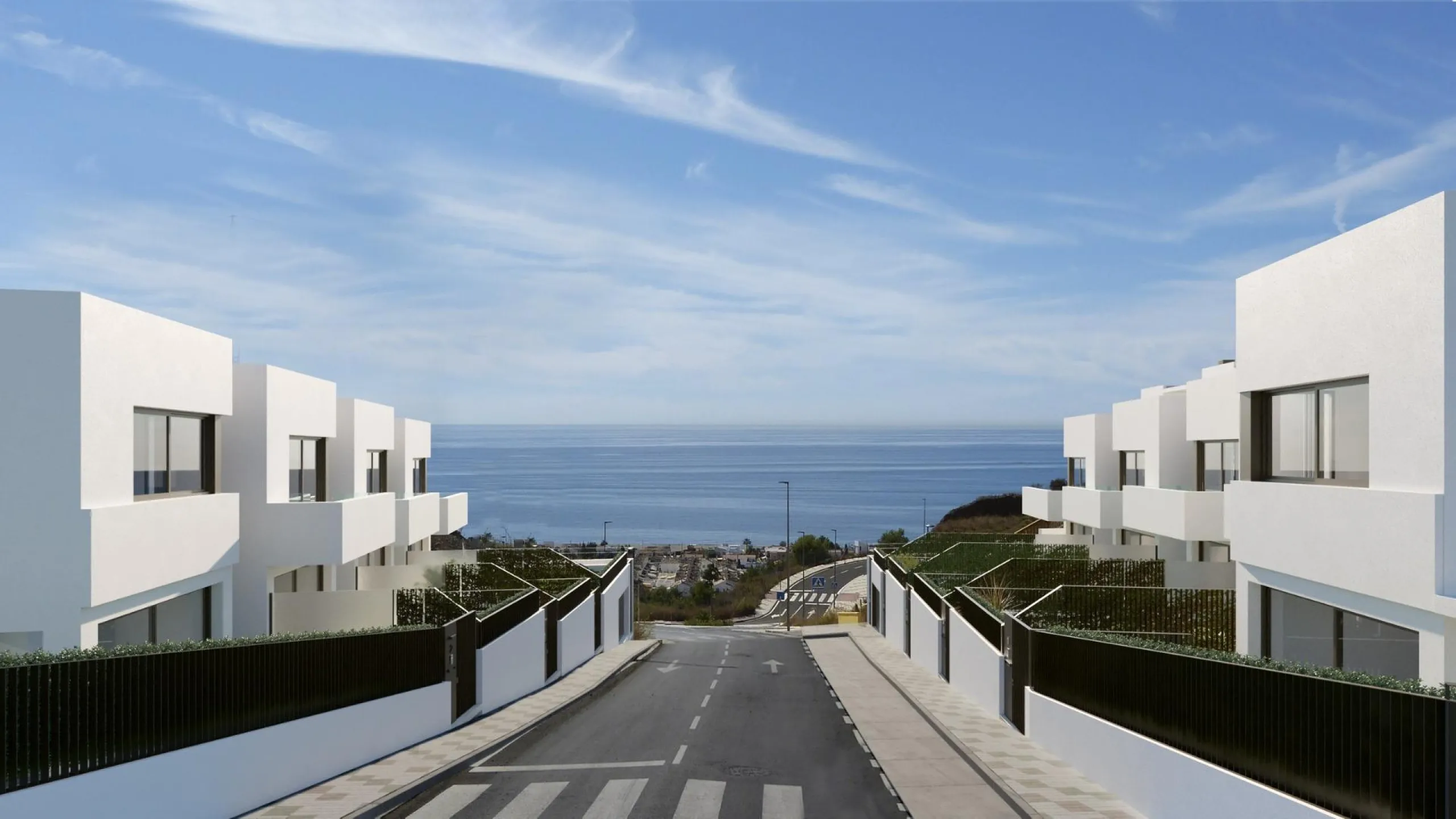 NEW BUILD TOWNHOUSES NEAR MALAGA& & New Build residential complex is located in Rincón de la Victoria, to the east of Málaga city. & & Its beautiful beaches, its proximity to all kinds of services and its incomparable landscapes make this muni