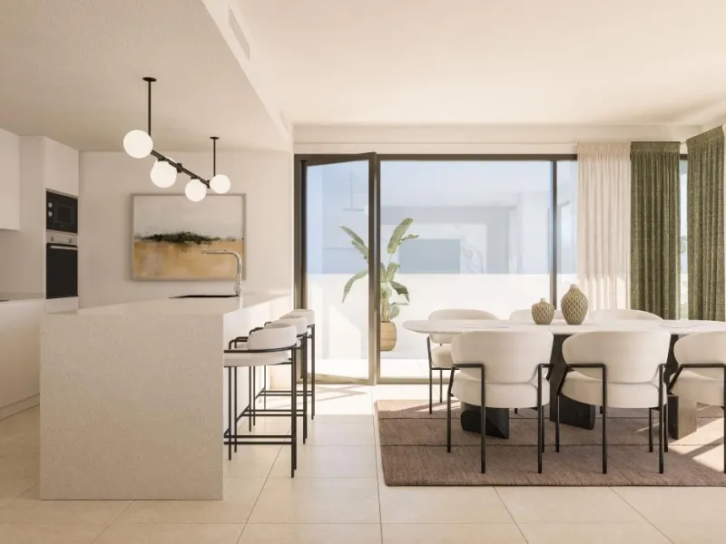 NEW BUILD RESIDENTIAL COMPLEX IN MANILVA& & New build residential complex consist of 100 apartments in a magnificent residential area and in an extraordinary location.& & 2 and 3 bedrooms apartments are distributed in different blocks resultin