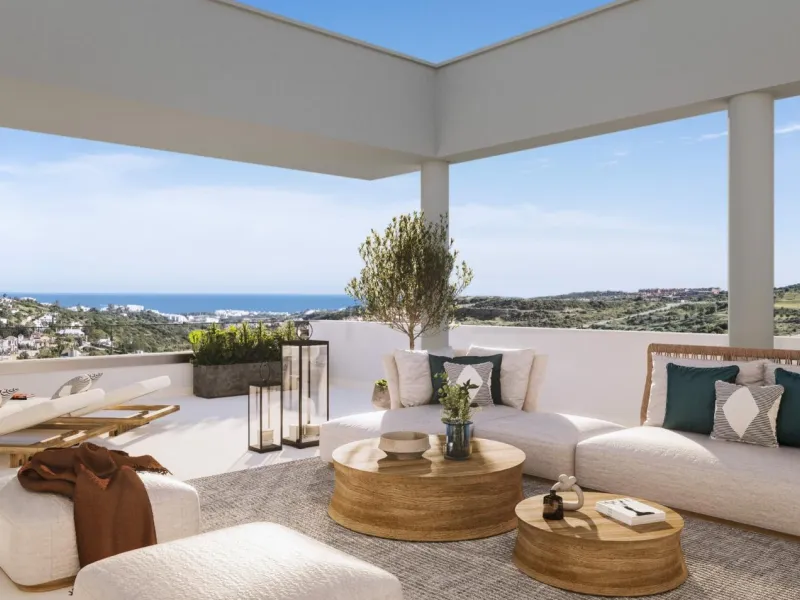 NEW BUILD RESIDENTIAL COMPLEX NEAR ESTEPONA& & New Build residential complex with a contemporary and modern design, with a total of 135 1, 2 and 3 bedroom homes located next to Valle Romano Golf Club in Estepona.& & The privileged south orient