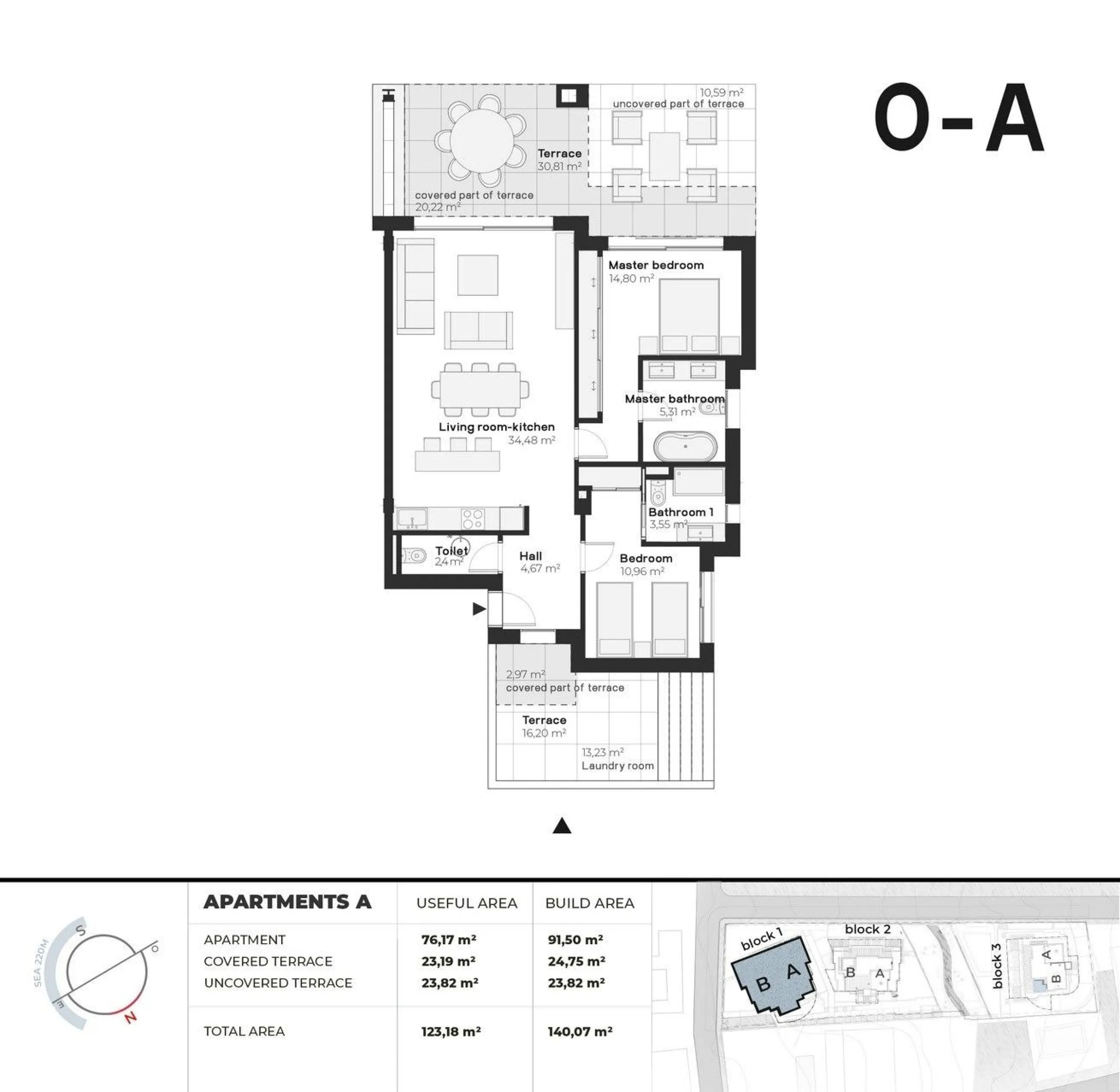 NEW BUILD RESIDENTIAL COMPLEX NEAR ESTEPONA& & New Build residential complex of luxury apartments in Buenas Noches, near Estepona.& & Complex located only 220m from the beach and consist only 3 blocks, each with 5 apartments, in a gated commun