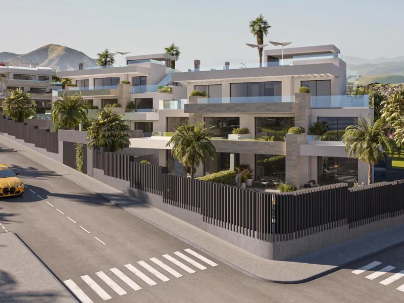 NEW BUILD RESIDENTIAL COMPLEX NEAR ESTEPONA& & New Build residential complex of luxury apartments in Buenas Noches, near Estepona.& & Complex located only 220m from the beach and consist only 3 blocks, each with 5 apartments, in a gated commun