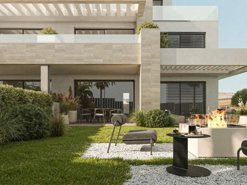 NEW BUILD RESIDENTIAL COMPLEX NEAR ESTEPONA& & New Build residential complex of luxury apartments in Buenas Noches, near Estepona.& & Complex located only 220m from the beach and consist only 3 blocks, each with 5 apartments, in a gated commun