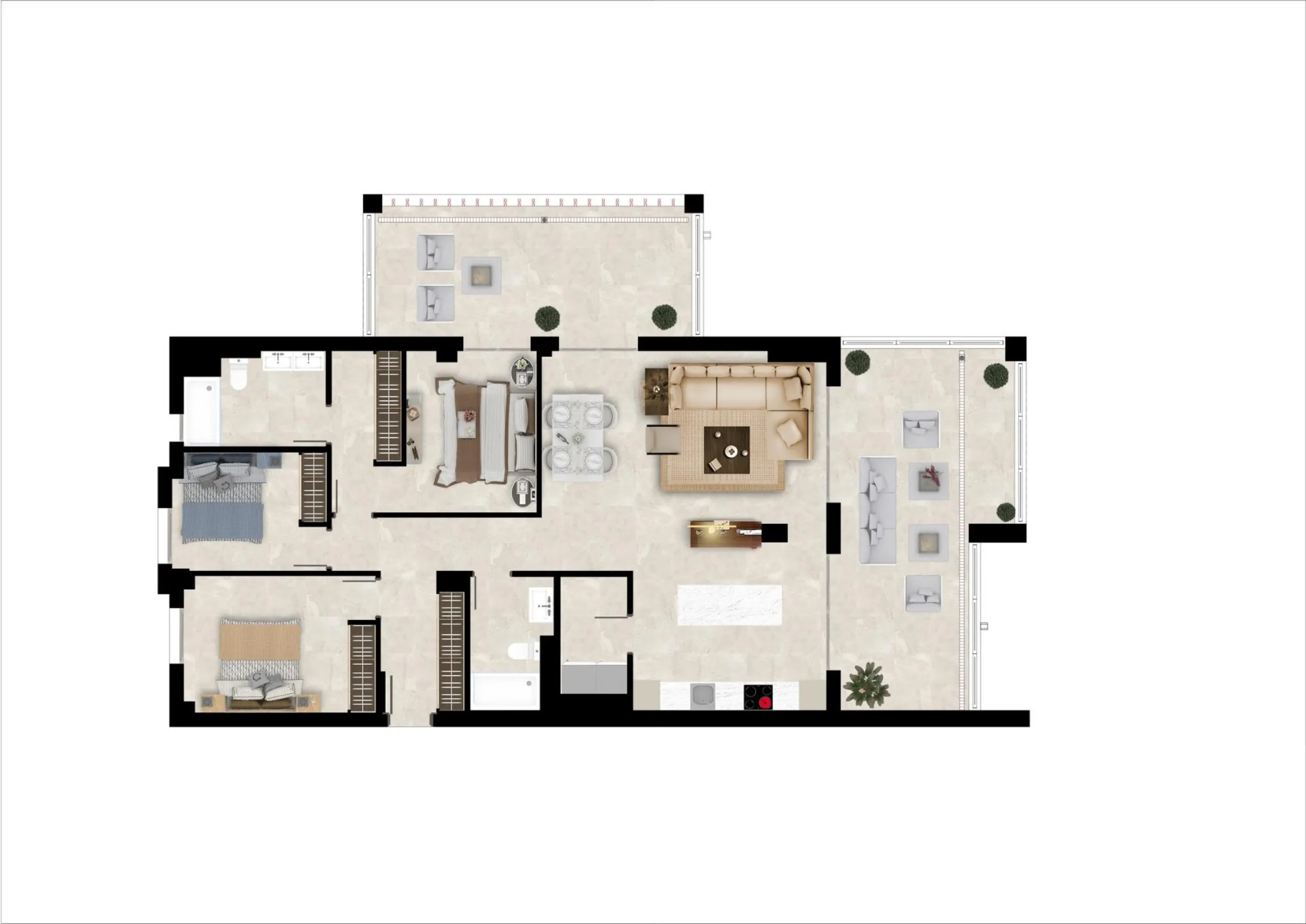 NEW BUILD RESIDENTIAL COMPLEX AT LOS JARALILLOS, BENAHAVIS& & New Build residential complex of 60 apartments and penthouses with parking space and private storage room located in the Benahavís area.& & The new residential is part of the renown