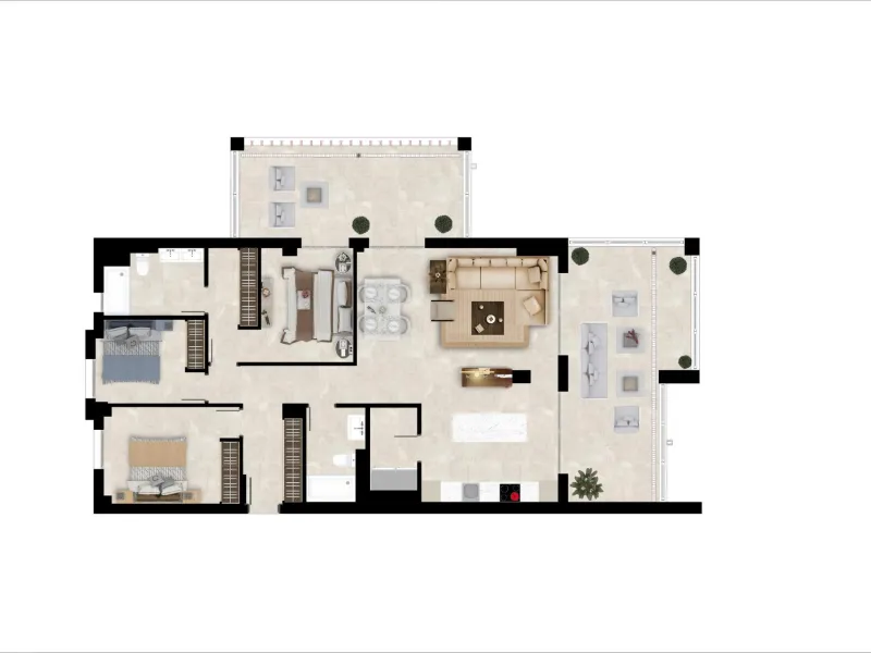 NEW BUILD RESIDENTIAL COMPLEX AT LOS JARALILLOS, BENAHAVIS& & New Build residential complex of 60 apartments and penthouses with parking space and private storage room located in the Benahavís area.& & The new residential is part of the renown