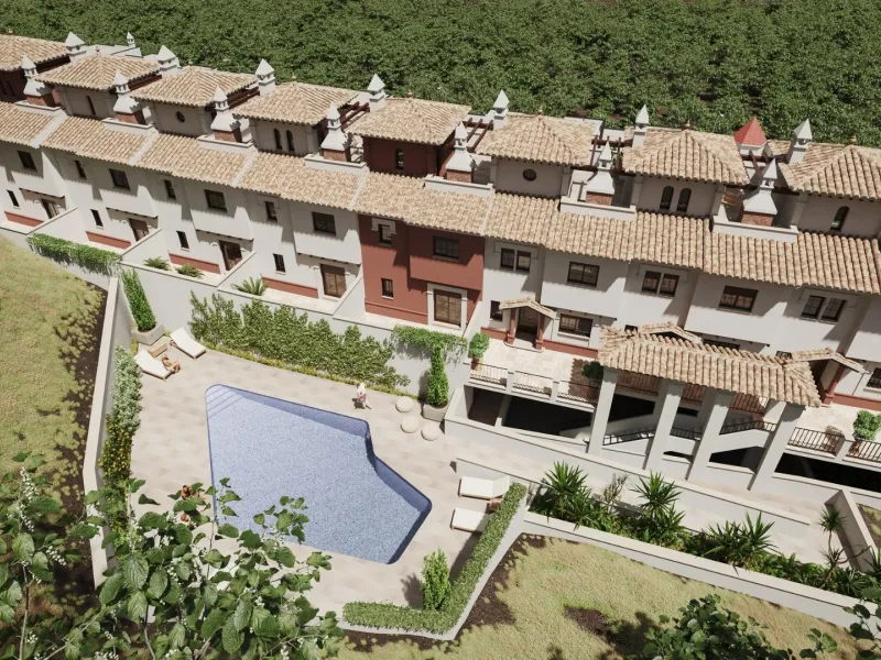 NEW BUILD TOWNHOUSES IN ALMUNECAR& & 22 New Build townhouses in Almuñecar, top quality finishes with all the comforts, environmentally friendly and fully equipped.& & Mediterranean style townhouse has 3 bedrooms, 2 or 3 bathrooms, open plan fu