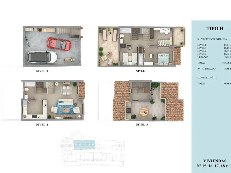 NEW BUILD TOWNHOUSES IN ALMUNECAR& & 22 New Build townhouses in Almuñecar, top quality finishes with all the comforts, environmentally friendly and fully equipped.& & Mediterranean style townhouse has 3 bedrooms, 2 or 3 bathrooms, open plan fu