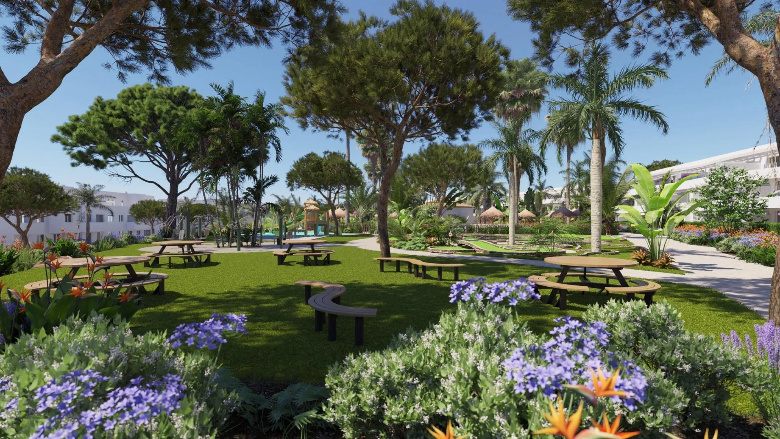НОВЫЙ ЖИЛОЙ КОМПЛЕКС В АЛЬКАИДЕЗЕ& & Жилой комплекс идеально сочетает в себе зеленые зоны и сады с жилыми кварталами в Алькаидесе, Сан-Роке.& & Жилой комплекс предлагает современные квартиры с 1, 2, 3 или 4 спальнями. Все они выполнены в элега