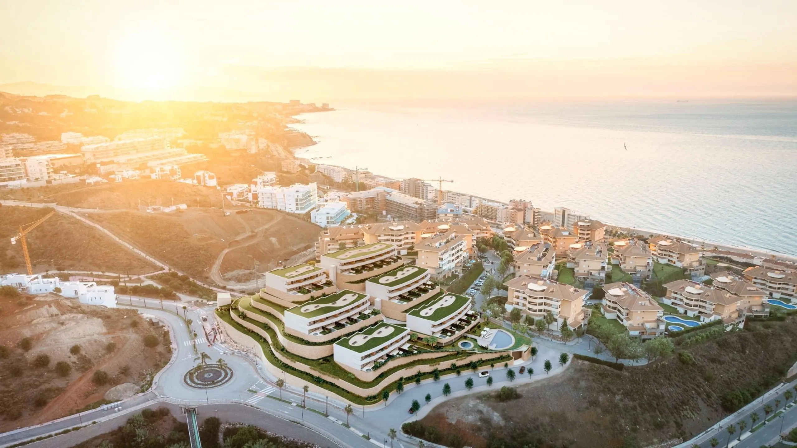 NEW BUILD TOWNHOUSES NEAR FUENGIROLA& & New Build development has been meticulously designed for those who seek a life in perfect harmony with nature. Residential complex the core values of sustainability and innovation are intertwined to offer a he
