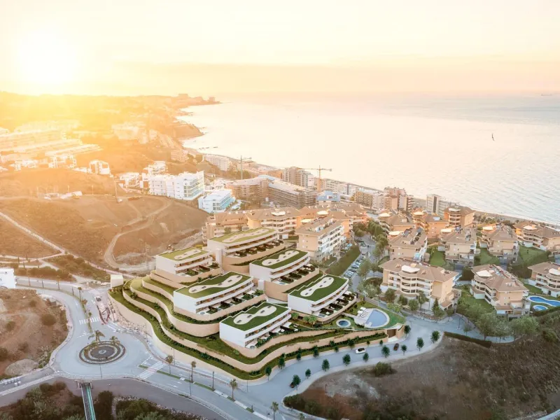 NEW BUILD TOWNHOUSES NEAR FUENGIROLA& & New Build development has been meticulously designed for those who seek a life in perfect harmony with nature. Residential complex the core values of sustainability and innovation are intertwined to offer a he