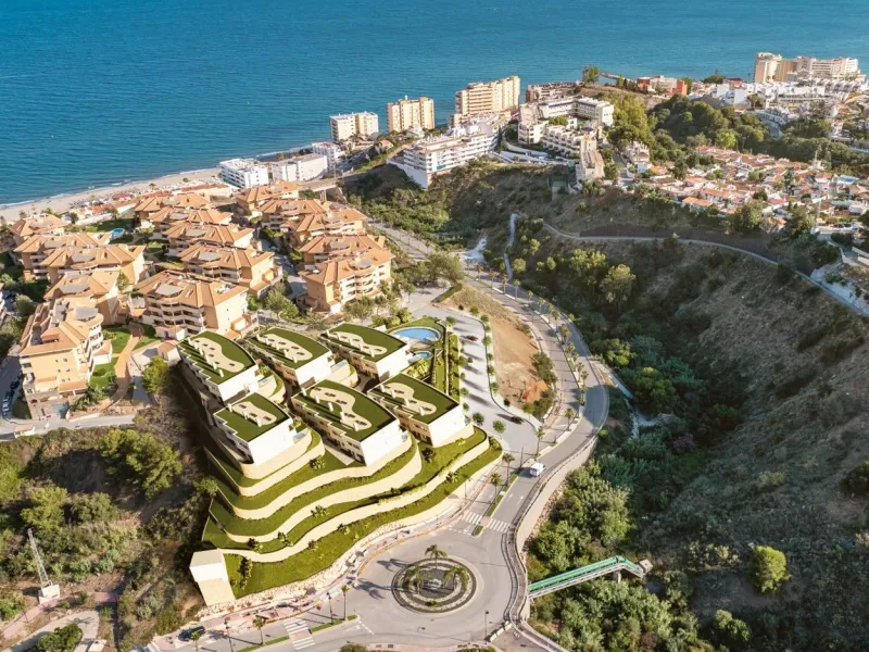 NEW BUILD TOWNHOUSES NEAR FUENGIROLA& & New Build development has been meticulously designed for those who seek a life in perfect harmony with nature. Residential complex the core values of sustainability and innovation are intertwined to offer a he