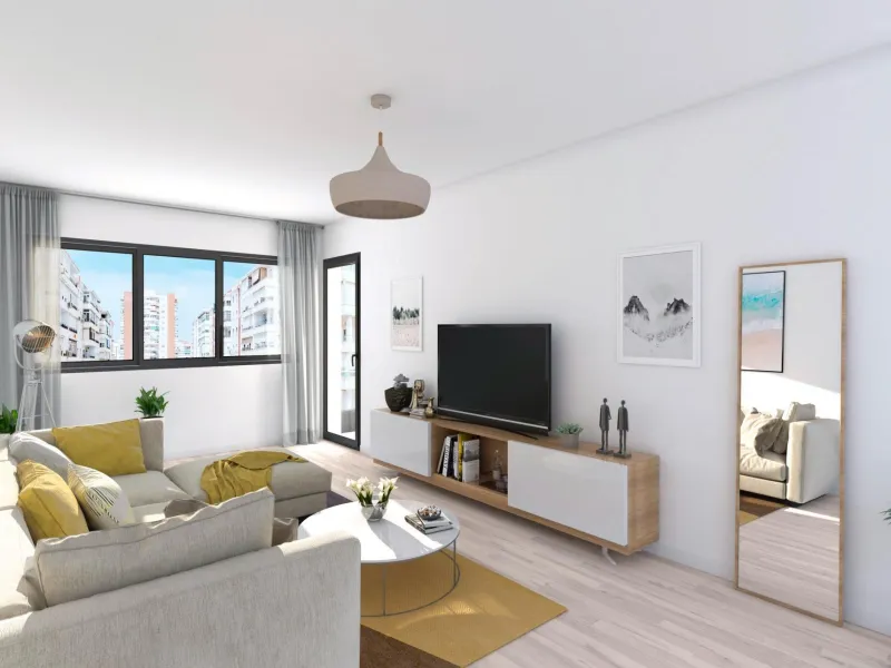 NEW BUILD APARTMENTS IN MALAGA& & New Build residential complex consists of 35 apartments distributed in Ground Floor+7 in two buildings, with various types of 1 and 2 bedrooms in a unique building in the city centre. With a modern and contemporary 
