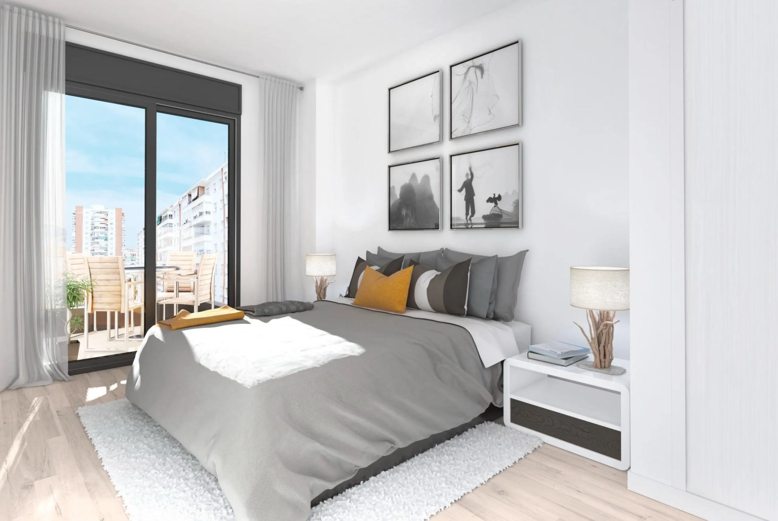 NEW BUILD APARTMENTS IN MALAGA& & New Build residential complex consists of 35 apartments distributed in Ground Floor+7 in two buildings, with various types of 1 and 2 bedrooms in a unique building in the city centre. With a modern and contemporary 