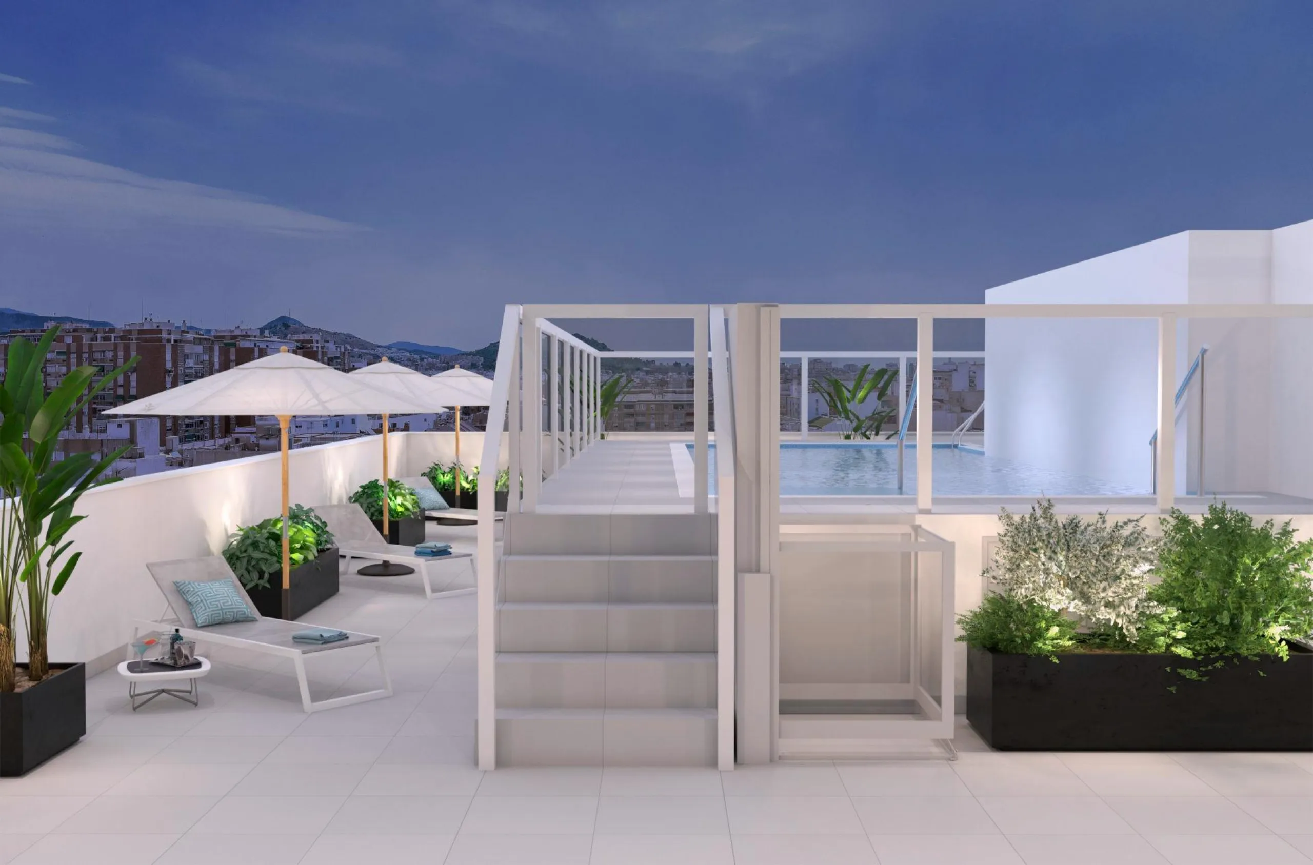 NEW BUILD APARTMENTS IN MALAGA& & New Build residential complex consists of 35 apartments distributed in Ground Floor+7 in two buildings, with various types of 1 and 2 bedrooms in a unique building in the city centre. With a modern and contemporary 