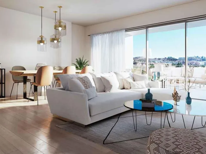 NEW BUILD RESIDENTIAL COMPLEX IN LAS LAGUNAS DE MIJAS& & New Build residential complex with the sea views consists of a total of 82 properties to be built in 2 phases. & Phase 1 corresponds to blocks 1 to 5, with 50 units; and phase 2, blocks 6 a