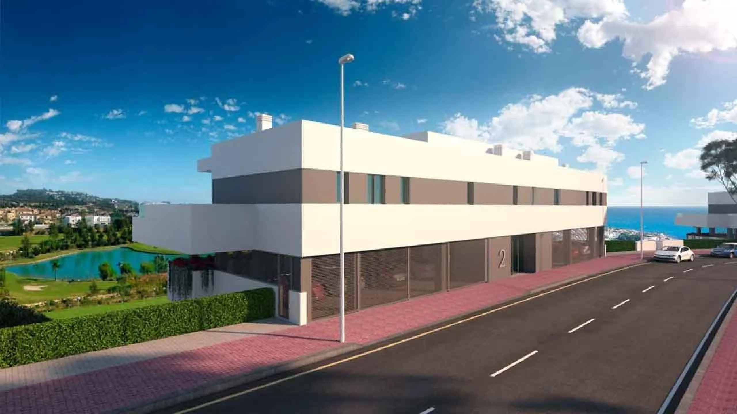 NEW BUILD RESIDENTIAL COMPLEX IN LAS LAGUNAS DE MIJAS& & New Build residential complex with the sea views consists of a total of 82 properties to be built in 2 phases. & Phase 1 corresponds to blocks 1 to 5, with 50 units; and phase 2, blocks 6 a