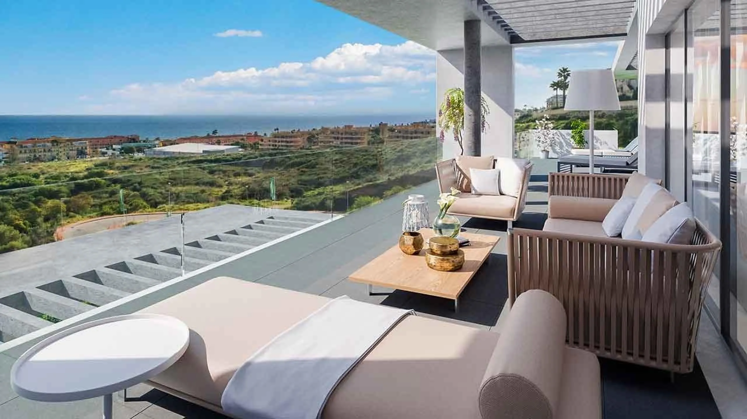 NEW BUILD RESIDENTIAL COMPLEX IN LAS LAGUNAS DE MIJAS& & New Build residential complex with the sea views consists of a total of 82 properties to be built in 2 phases. & Phase 1 corresponds to blocks 1 to 5, with 50 units; and phase 2, blocks 6 a