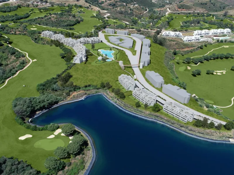 NEW BUILD RESIDENTIAL COMPLEX AT LA CALA GOLF RESORT, MIJAS& & New Build residential complex of apartments and penthouses at the La Cala Golf Resort.& & The residence is being built at the top of the hill overlooking the Europa Golf Course, in