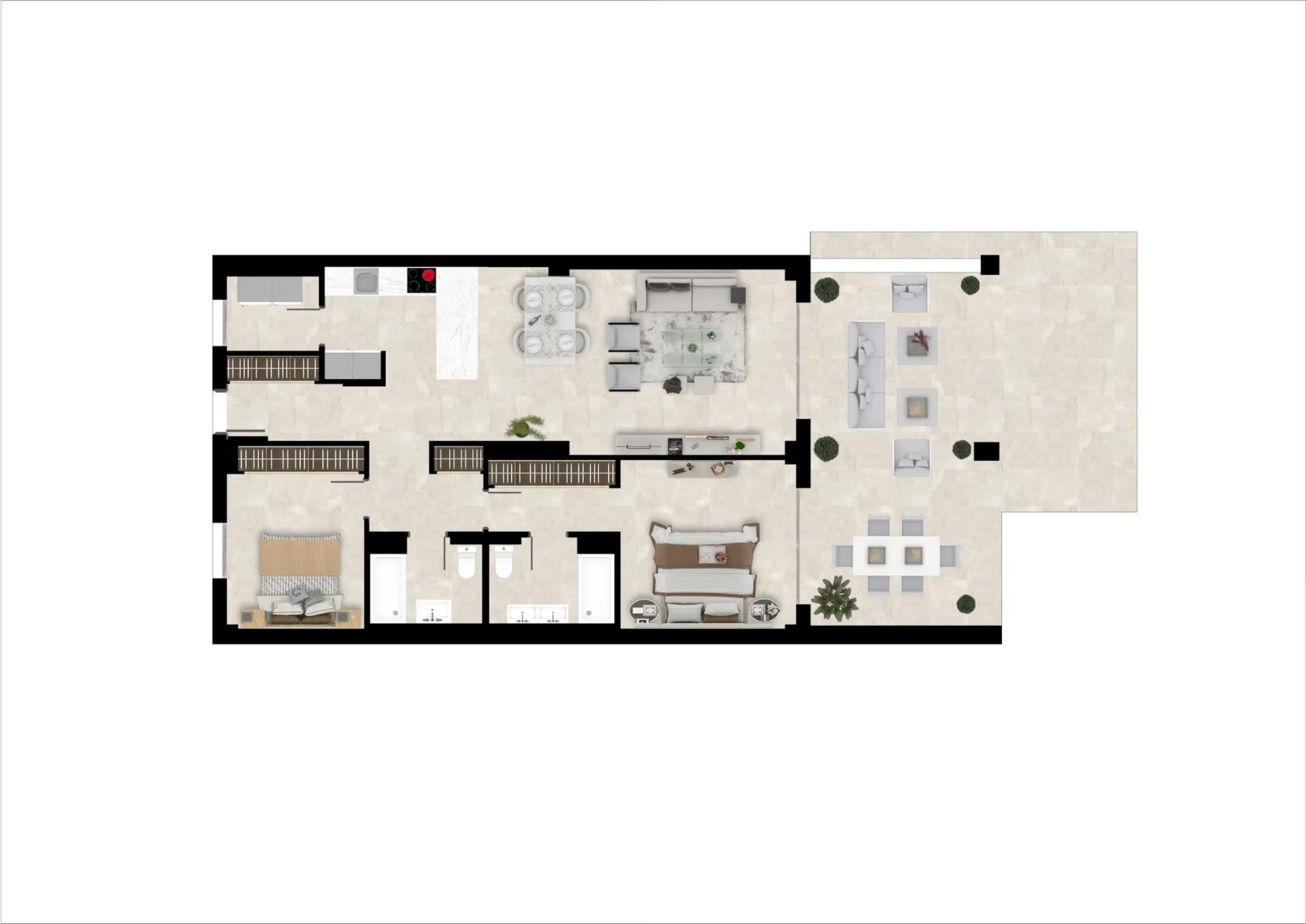 NEW BUILD RESIDENTIAL COMPLEX AT LOS JARALILLOS, BENAHAVIS& & New Build residential complex of 60 apartments and penthouses with parking space and private storage room located in the Benahavís area.& & The new residential is part of the renown