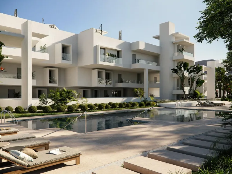 NEW BUILD RESIDENTIAL COMPLEX IN CASARES& & A private beach right on your doorstep. Turquoise waters in a tropical setting. An exclusive Mediterranean-style residential complex of properties with large terraces and high-quality finishes. Luxury 38 a