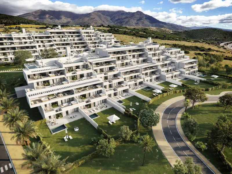 NEW BUILD RESIDENTIAL COMPLEX IN CASARES& & A private beach right on your doorstep. Turquoise waters in a tropical setting. An exclusive Mediterranean-style residential complex of properties with large terraces and high-quality finishes. Luxury 38 a