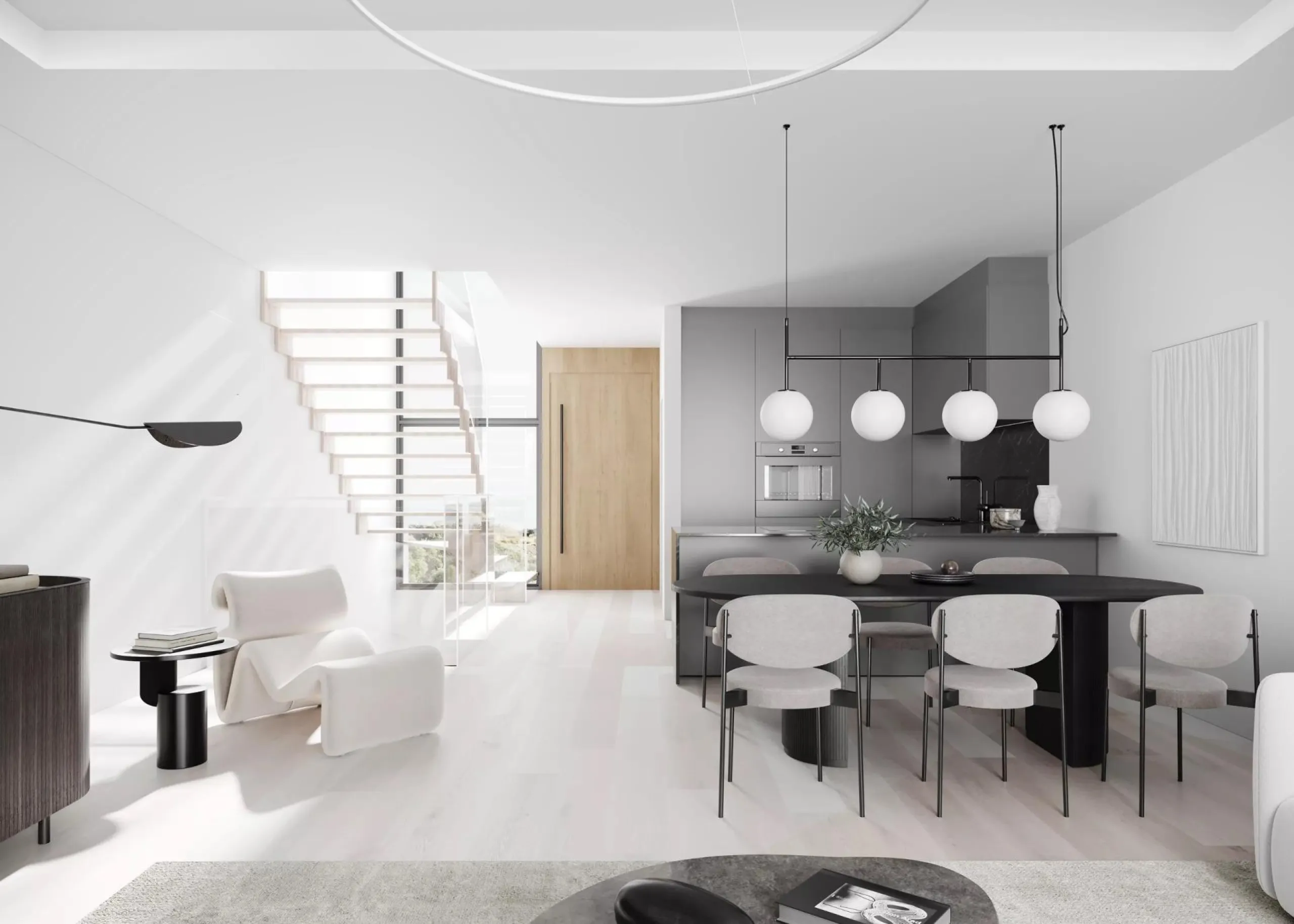 NEW BUILD TOWNHOUSES NEAR MIJAS& & New Build exclusive project of townhouses and semi-detached villas near Mijas with an elegant Scandinavian design blends harmoniously with the surrounding nature. The architecture of the properties follows seamless