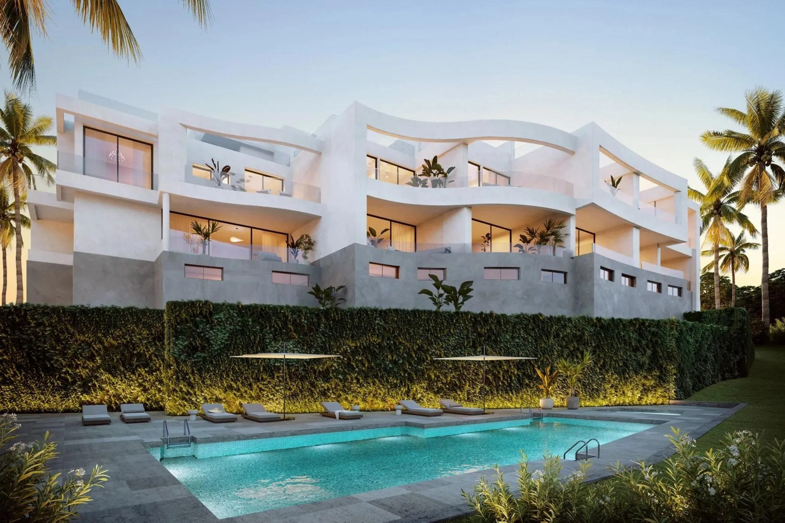 NEW BUILD TOWNHOUSES NEAR MIJAS& & New Build exclusive project of townhouses and semi-detached villas near Mijas with an elegant Scandinavian design blends harmoniously with the surrounding nature. The architecture of the properties follows seamless