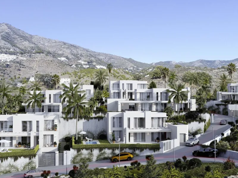 New Build Luxury Villas in Mijas& & New build unique development of exclusive four-bedroom villas boasting spectacular views, contemporary architectural style, and the latest in-home technology.& These stunning properties offer you a combination 