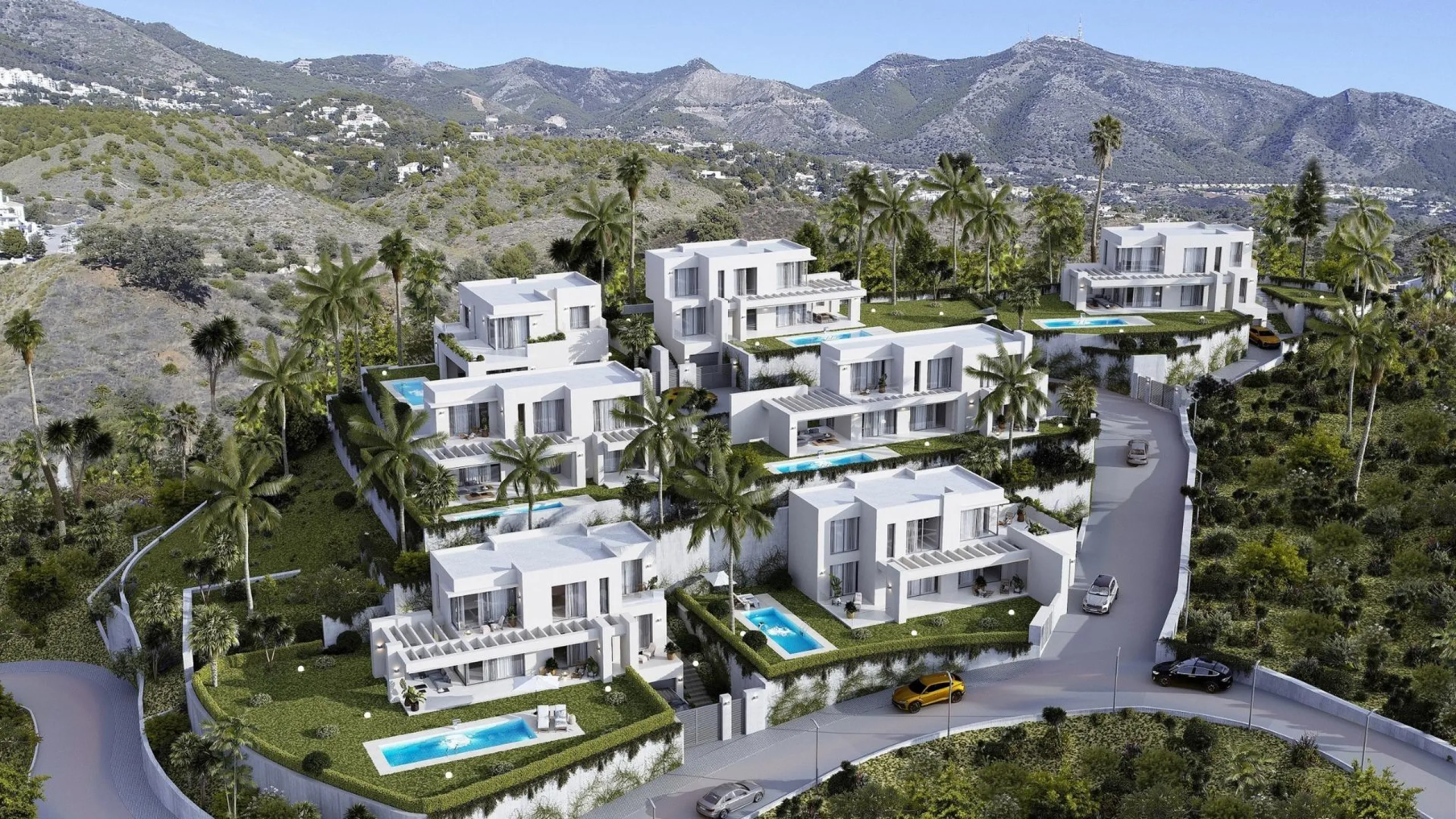 New Build Luxury Villas in Mijas& & New build unique development of exclusive four-bedroom villas boasting spectacular views, contemporary architectural style, and the latest in-home technology.& These stunning properties offer you a combination 