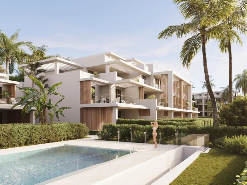 New Build Residential Complex Near Estepona& & Welcome to your dream home! This stunning new build residential complex offers a selection of luxurious apartments and penthouses with breathtaking sea views, located in Resinera Voladilla, just minutes