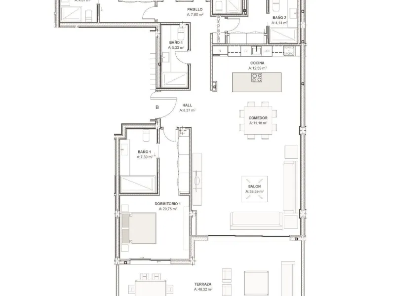 NEW BUILD RESIDENTIAL COMPLEX NEAR ESTEPONA& & New Build exclusive luxury development located in the coveted New Golden Mile, Estepona. This impressive complex offers apartments with 3, 4, and 5 bedrooms, with sizes ranging from 200 to 300 m2, desig