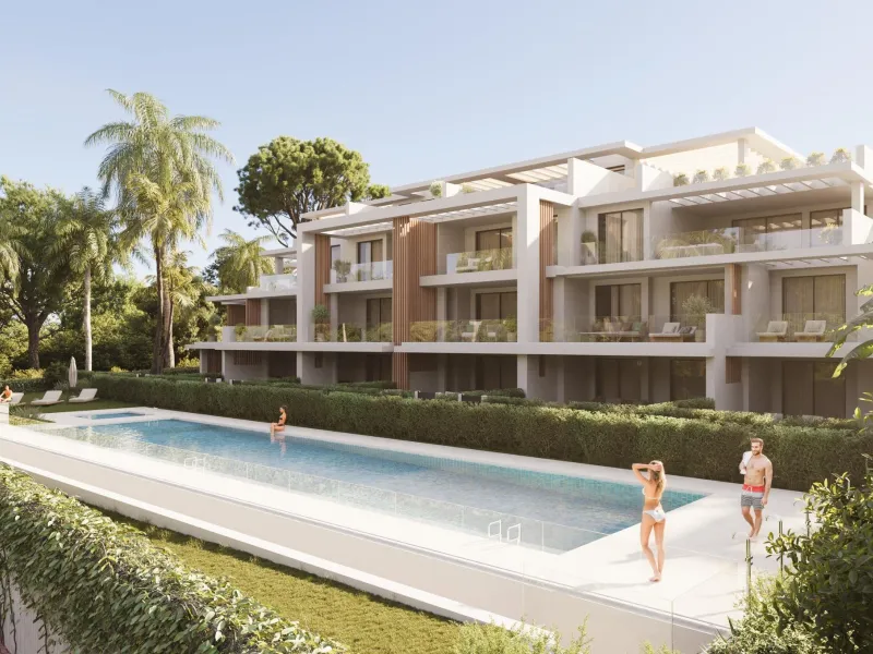 New Build Residential Complex Near Estepona& & Welcome to your dream home! This stunning new build residential complex offers a selection of luxurious apartments and penthouses with breathtaking sea views, located in Resinera Voladilla, just minutes