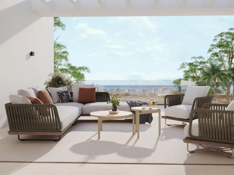 New Build Residential Complex Near Estepona& & Welcome to your dream home! This stunning new build residential complex offers a selection of luxurious apartments and penthouses with breathtaking sea views, located in Resinera Voladilla, just minutes